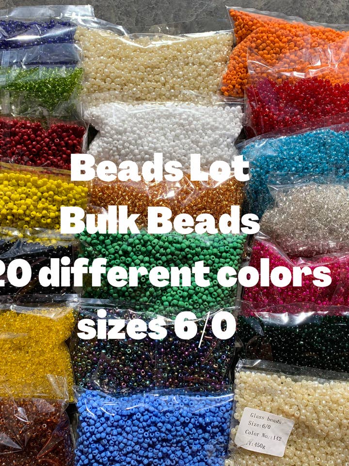 4mm Bead Lot- Wholesale Seed Beads for DIY- sIZE 6/0 for wholesale by MaddieMayShop