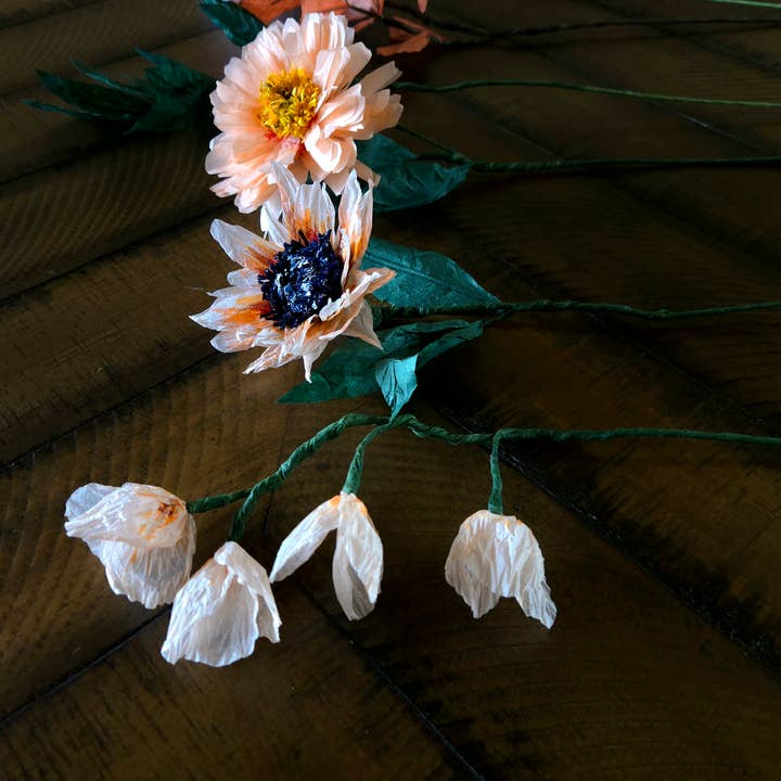 Paper Sweet Pea Flower, Fall florals for wholesale by Beautiful Things By Bec