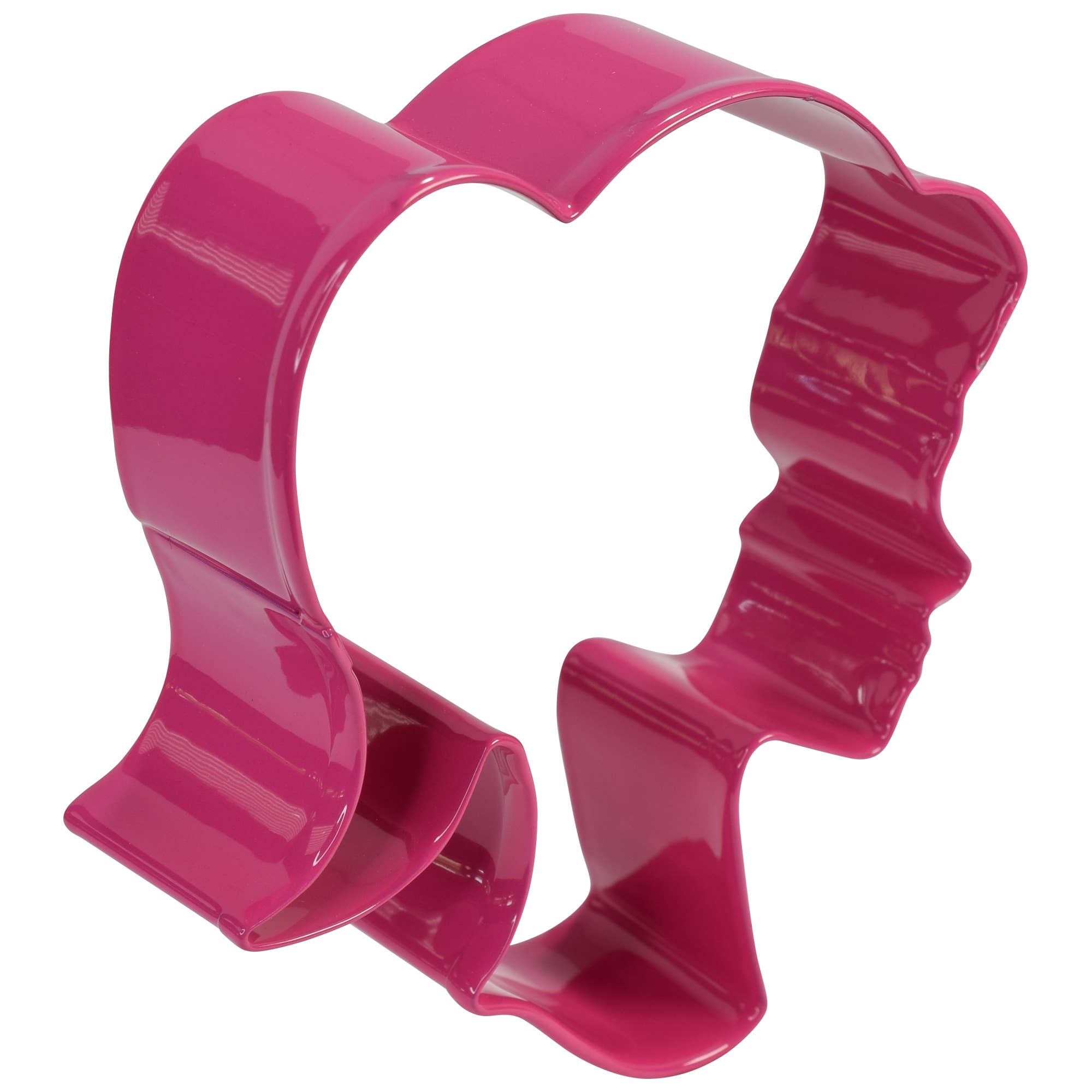R&M International - Vendita all'ingrosso Stampi per biscotti - Formina per biscotti a forma di testa di bambola (fucsia, 8,9 cm)2