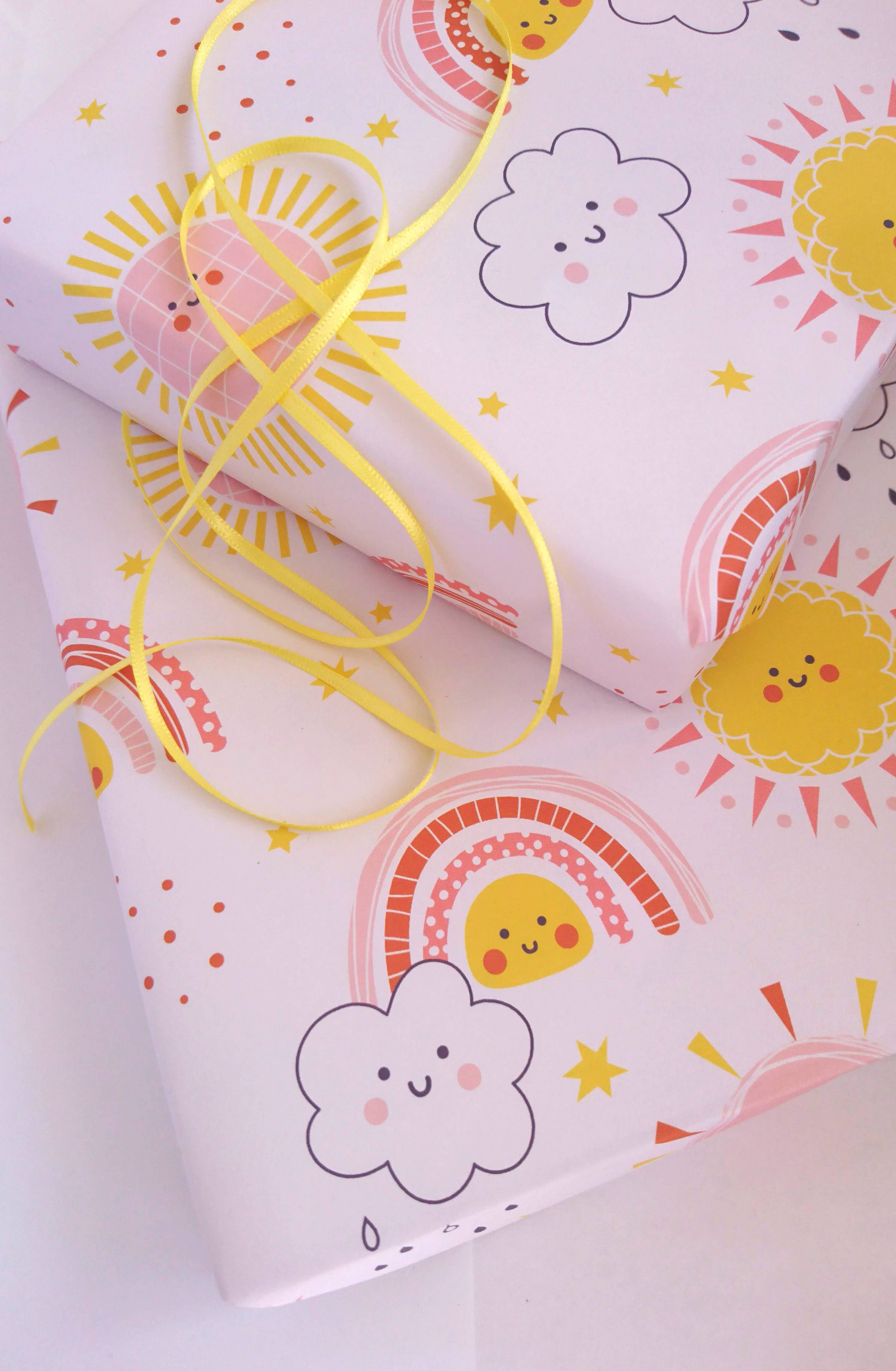 Michele Payne - Wholesale Flat Wrap - Sunshine + Rainbows Wrapping Paper1