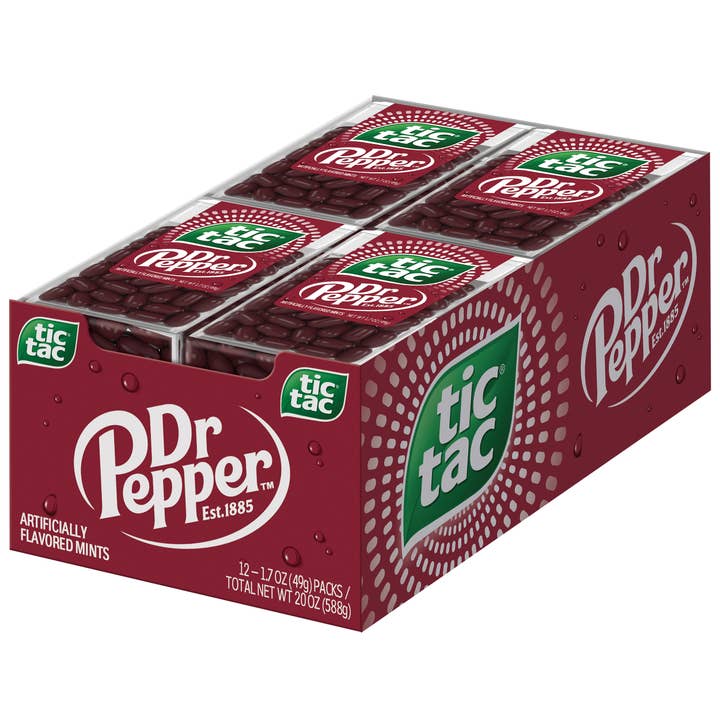 Tic Tac Dr Pepper 1.7oz, 12ct for wholesale by Grandpa Joe's Candy Shop