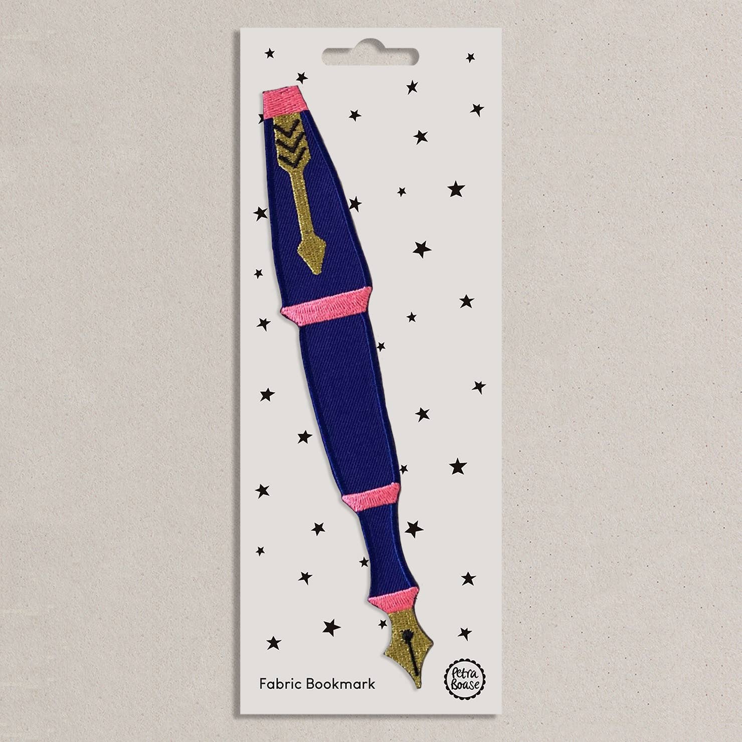 Petra Boase Ltd (US Duties Paid) – wholesale Bookmark – Fountain Pen Embroidered Fabric Bookmark1