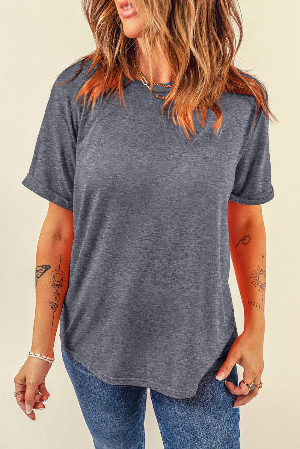 PRETTY BASH - Wholesale T-Shirt - Women's - Solid Short Sleeve Crew Neck Tee29