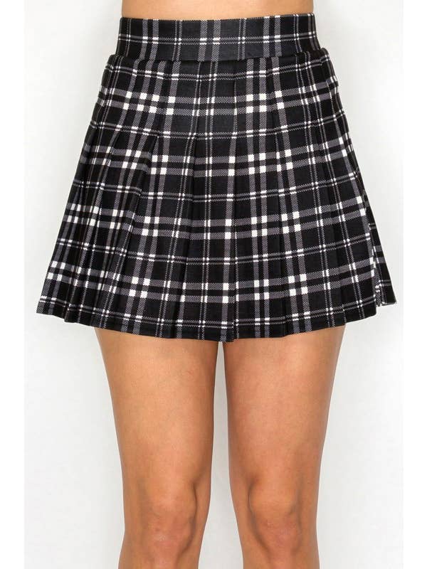 MIO WHOLESALE - Vente Jupe-short – femme - SCU09PX JUPE-SHORT PLISSÉE À CARREAUX GRANDE TAILLE1