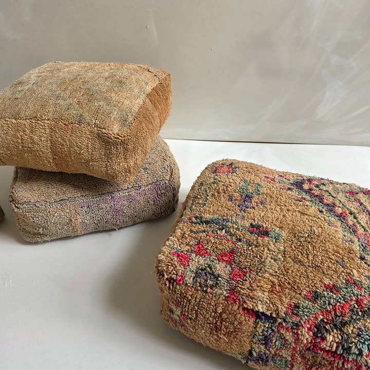 Minda - Wholesale Floor Pillow - Vintage Wool Floor Cushion | Pinks3