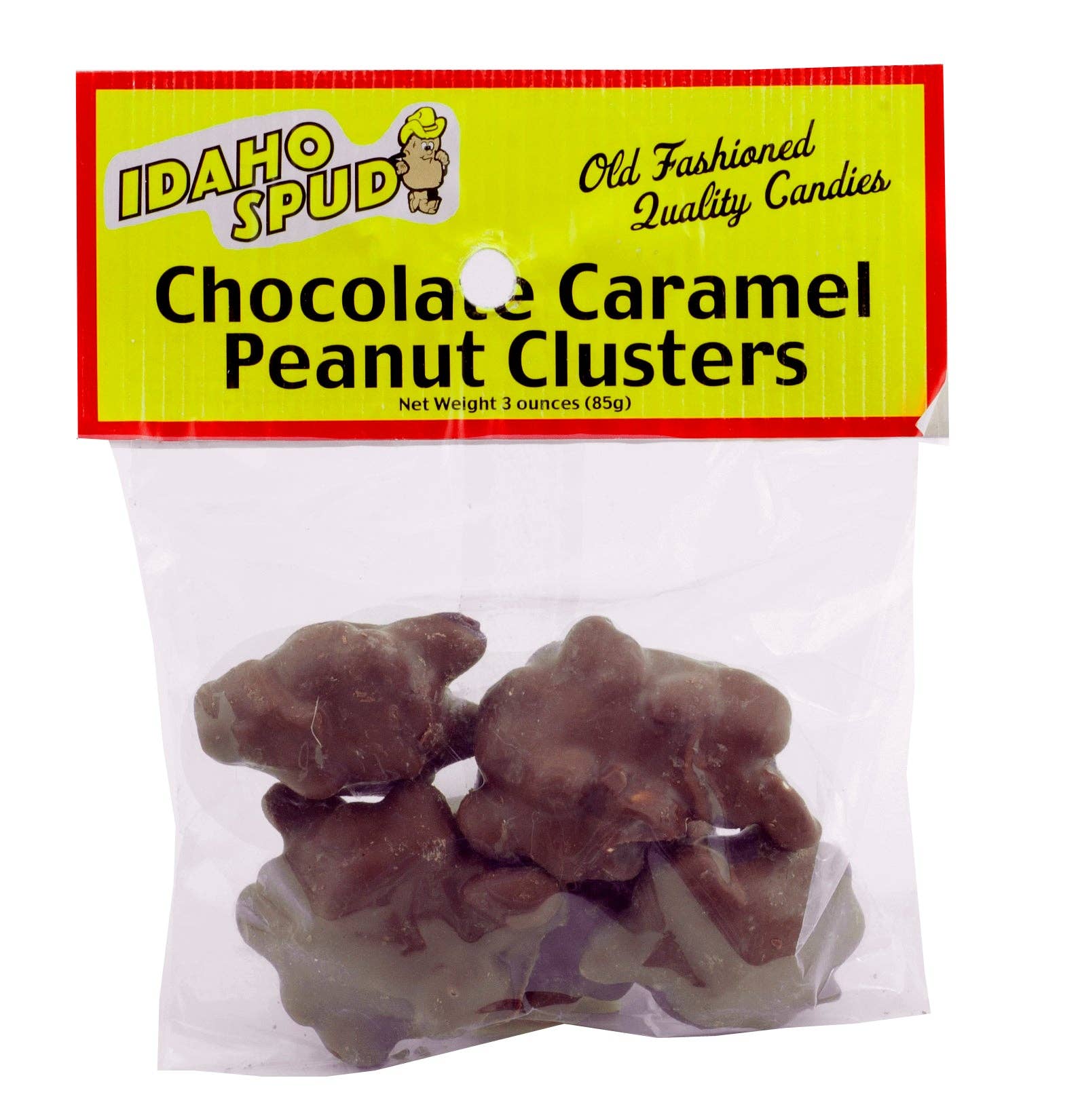 Idaho Candy Co. - Wholesale Chocolate-covered sweets - Chocolate Caramel Peanut Clusters - Bag - 3oz