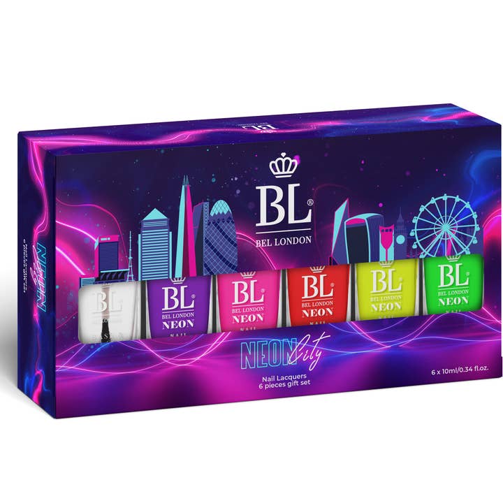BEL London Neon City 6 Pack Nail Polish Set for wholesale by Eveline Cosmetics