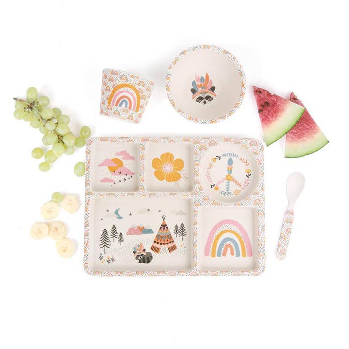 Divided Plate Set - Gypsy Girl for wholesale by Love Mae