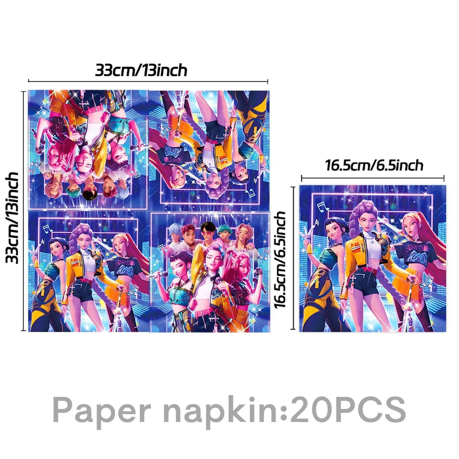 Auraquise - Wholesale Disposable Tableware Pack - Demon Hunters & Saga Boy Band Birthday Party Supplies Themed Tableware and Decorations3