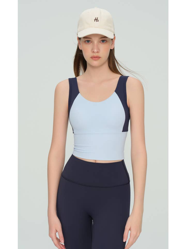 91thelabel - Wholesale Sports Bra - Women's - Eris Color Contrast Longline Sports Bra 2