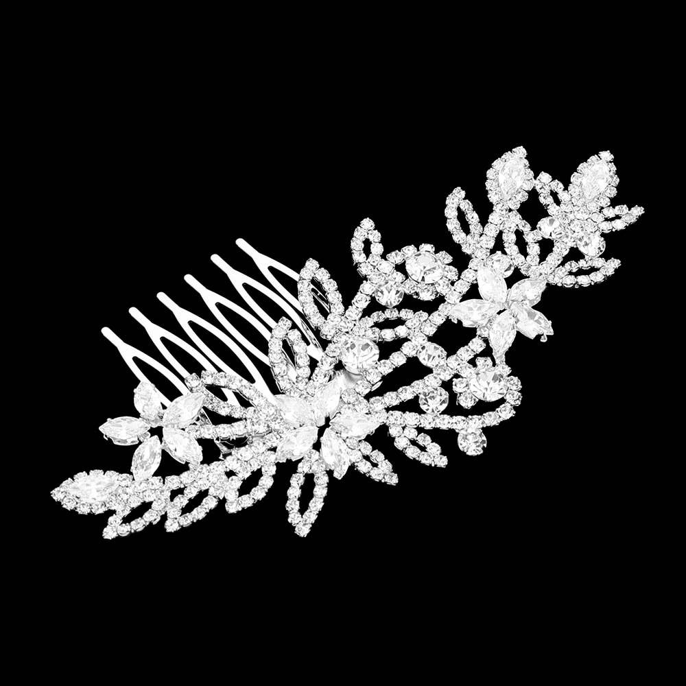 Sensibling Corp. - Wholesale Hair Pin - CZ Floral Branch Hair Comb3