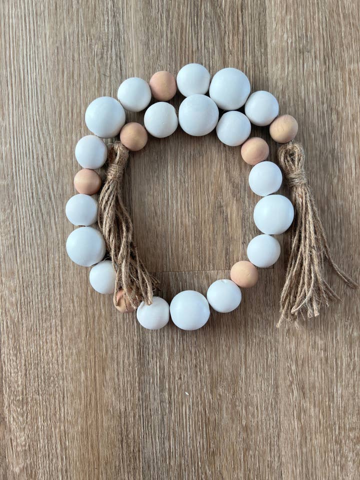 Jumbo Bead Garland - White for wholesale by Uniquely You Creative