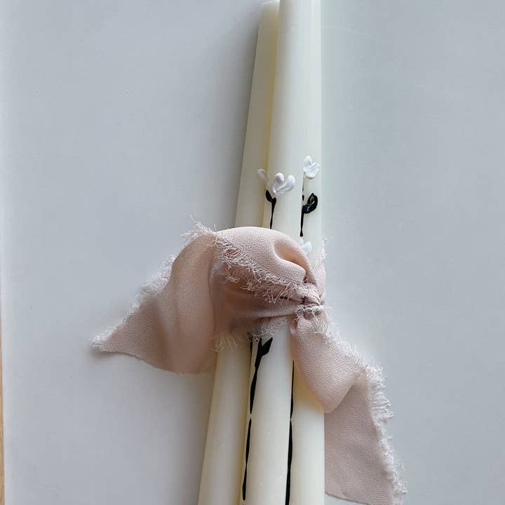 Tessa Jane Media - Wholesale Tapered Candle/Candlestick - Floral Taper Candle1