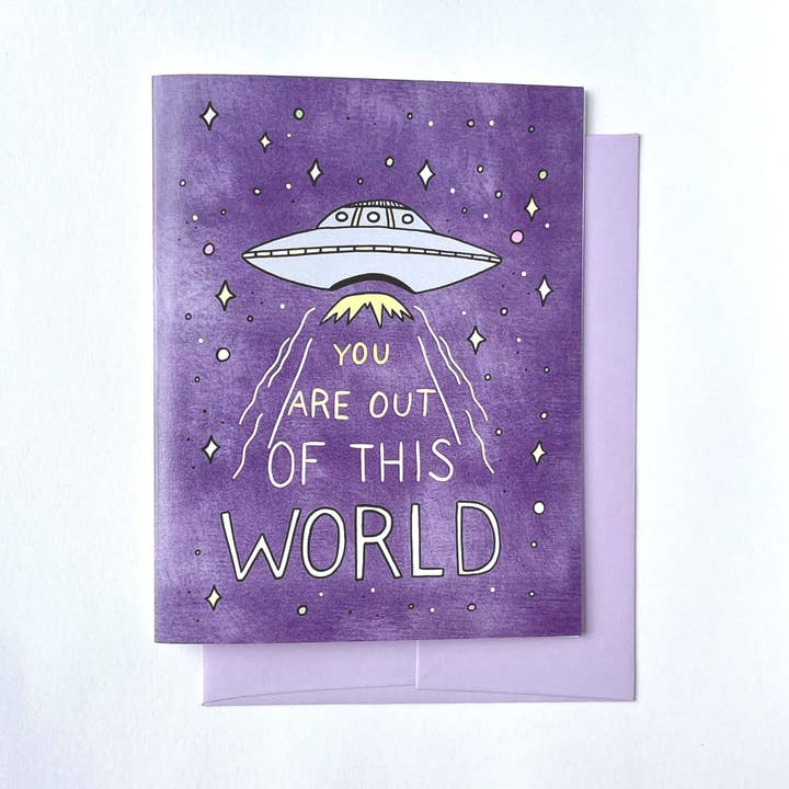 Aviate Press - Wholesale Love Card - Out Of This World UFO Love Card | Space Valentine's Day1