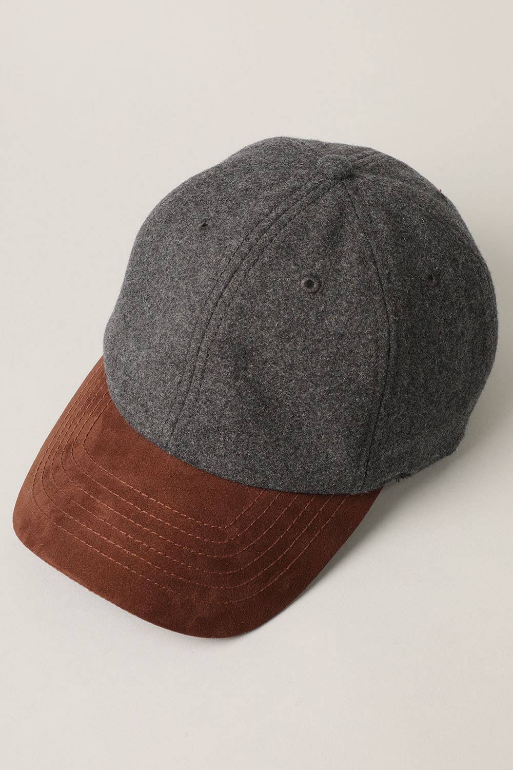 Fashion City – wholesale Baseball cap – Unisex – Wool Blend Casual Baseball Cap w Suede Visor Hat4