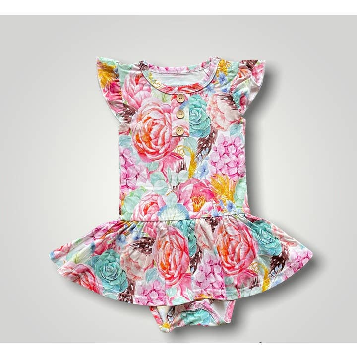 SOFIA „The Queens Secret Garden“ BALLERINA-Body mit Flügelärmeln und Twirl Rock für den Großhandel von Snugabutter LLC