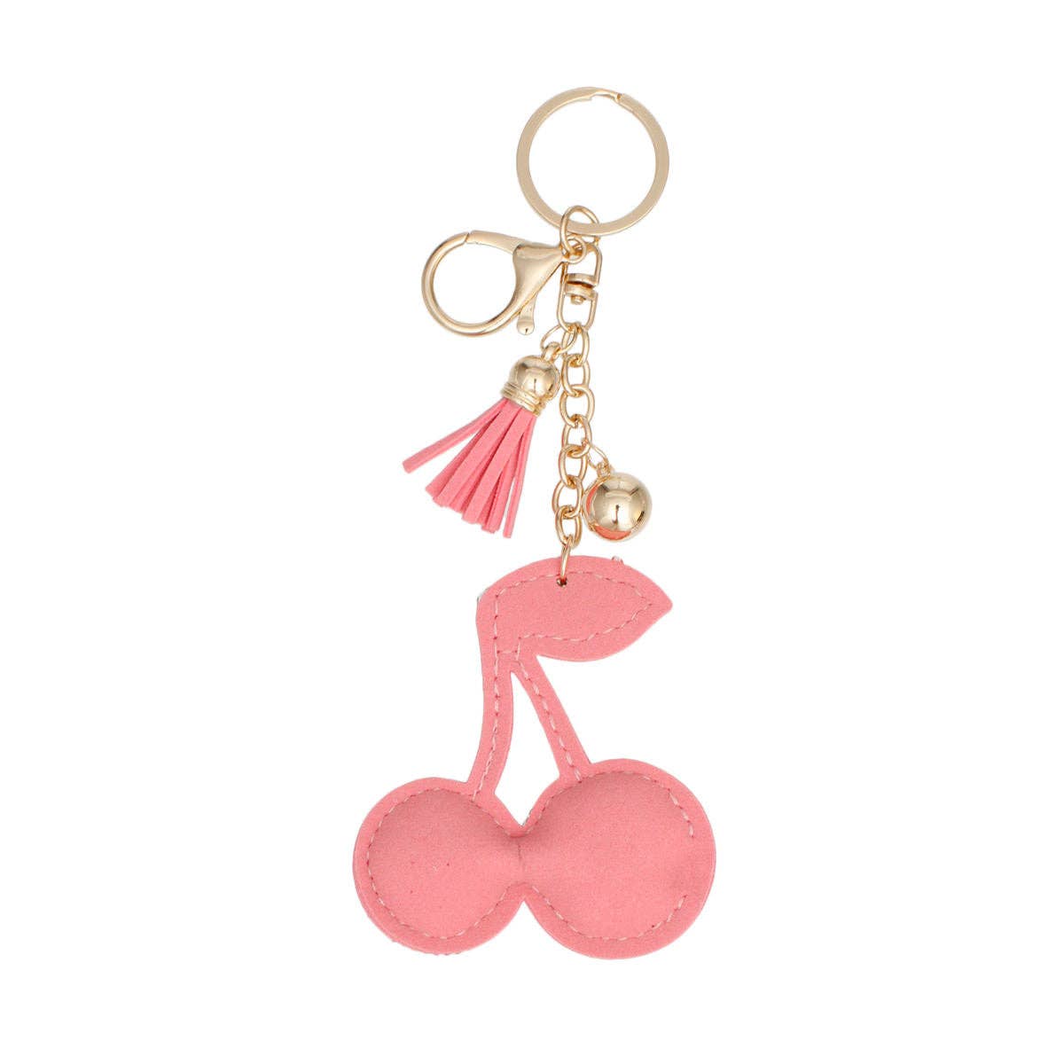 Keychain Cheeky Coquette Pink Cherry Bag Charm for wholesale on Faire2