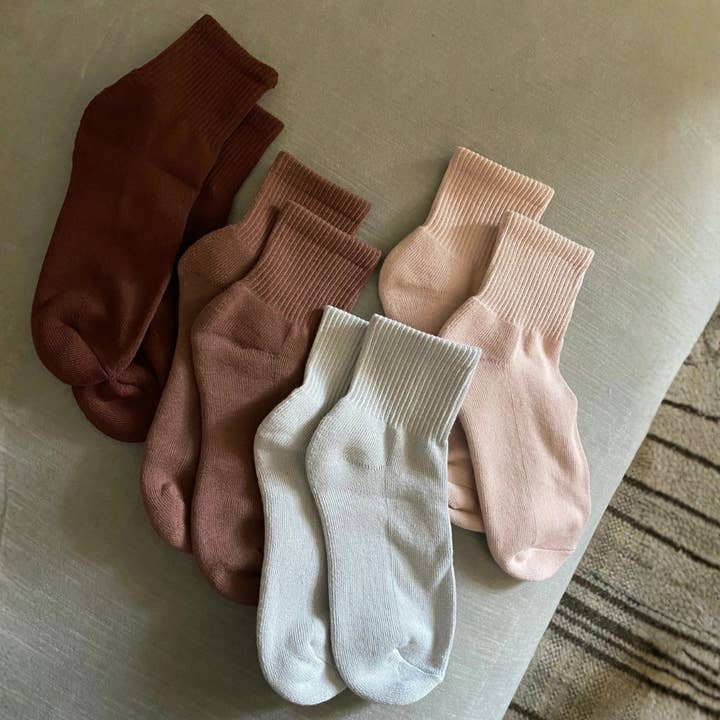 Ankle Sock | Cotton-Blend | One Size | Warm-Neutral Colors for wholesale by NAT + NOOR
