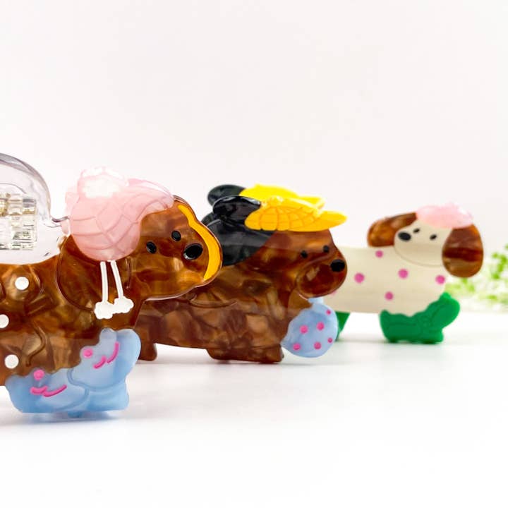 mildstyles - Wholesale Hair Clip - Women's - Cute Dachshund Dog Acetate Animal Hair Claw Clip5