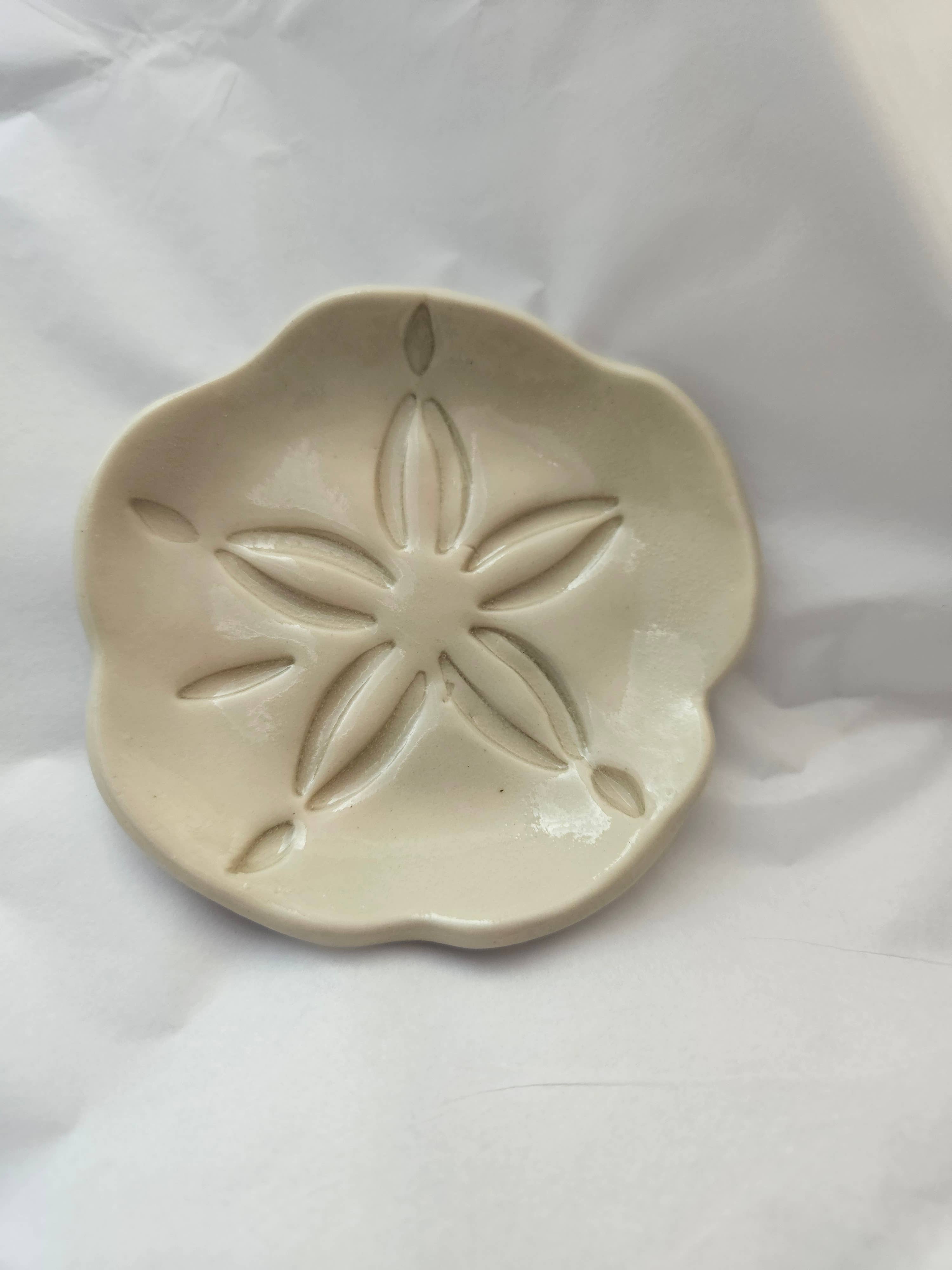 Teal Turtle Studio - Wholesale Jewelry Dish - Sand Dollar Ceramic Handmade Trinket Dishes5