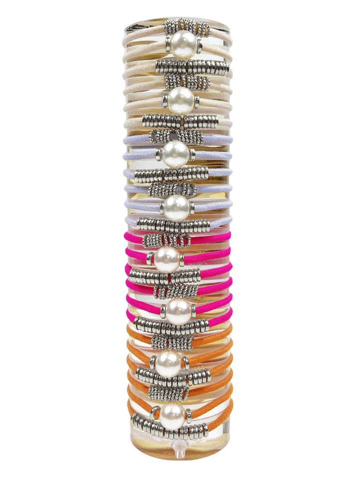 SORTIDO OUTONO INVERNO MISTURAR & COMBINAR - Pulseira/Elásticos de Cabelo 24 pcs - SOB O SOL por atacado de By Lilla