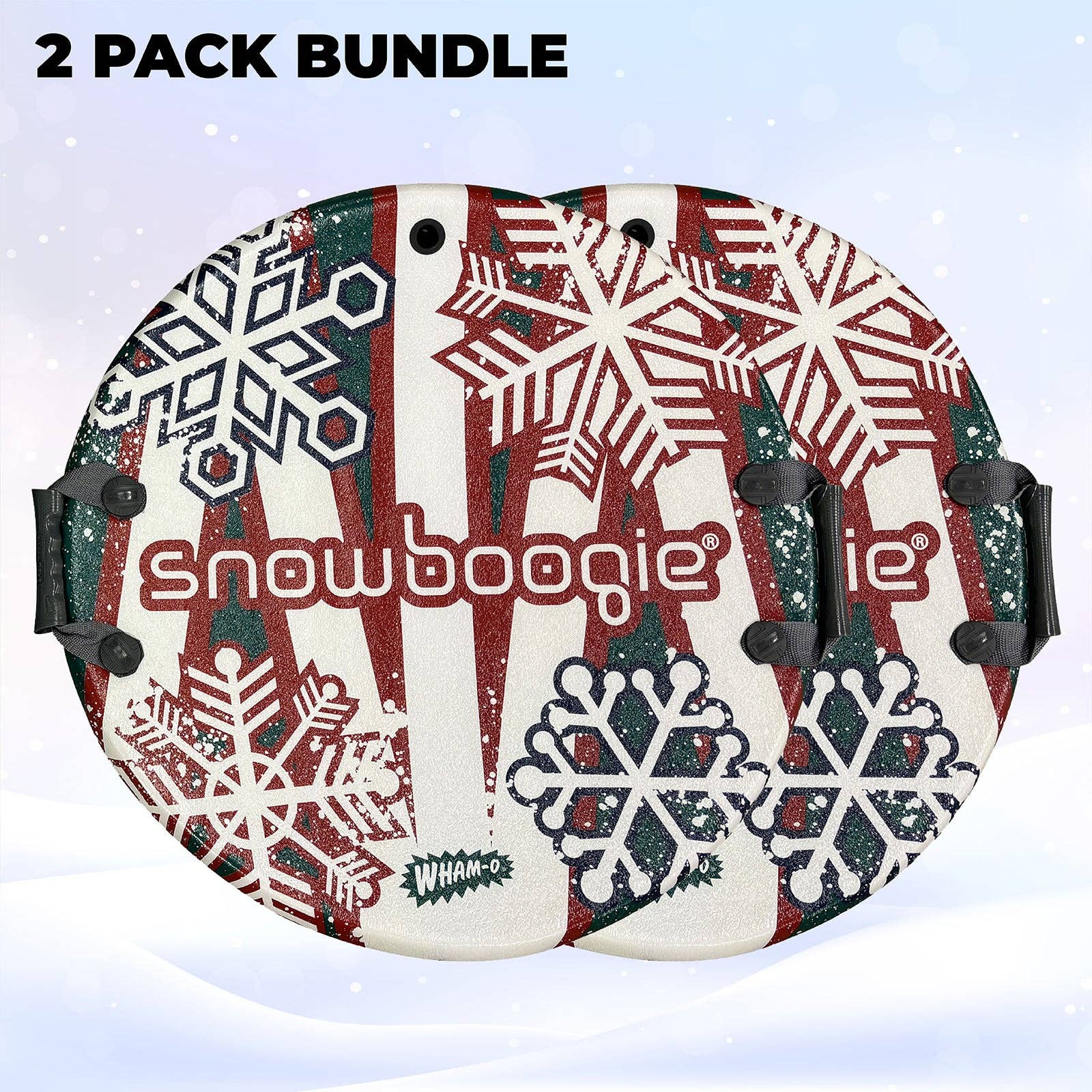 Sixale - Wholesale Sporting Accessories - Wham-O Snowboogie Snow Sled - 26" Single Rider Winter Air Disc Sled (Orange/Red)10