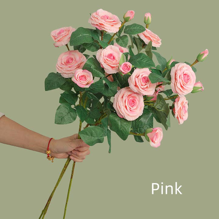 ACNITE(We cover U.S. import duties) - Wholesale Artificial flowers - Artificial rose flower,7 heads long stem,faux flowers4