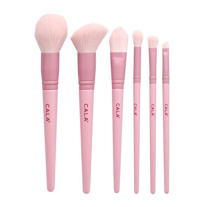 PINEAPPLE Beauty – Großhandel Make-up-Pinsel-Set – CALA 76774 Pretty in Pink Gesichts- und Augenpinsel-Set, 6 Stück