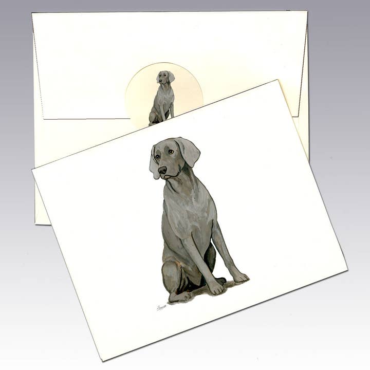 Weimaraner Note Cards for wholesale by Zeppa Studios