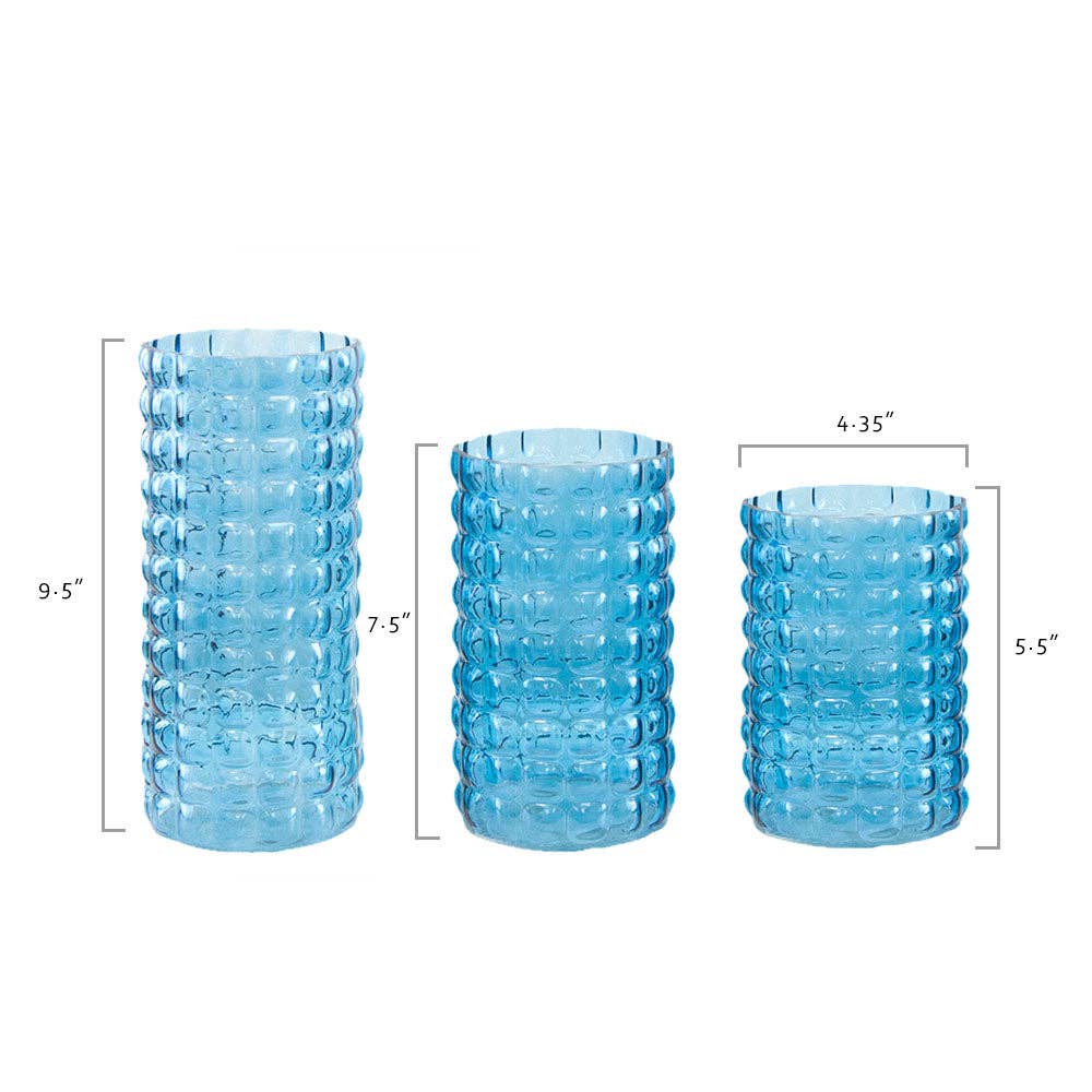Galore Home - Wholesale Vase - Bubble Cylinder Vase (H-9.5" x D-4.35")3