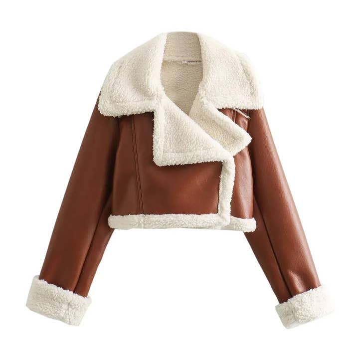 Marayn - Wholesale Jacket - Women's - Euro Chic Fleece Lined Faux Fur Short Jacket3