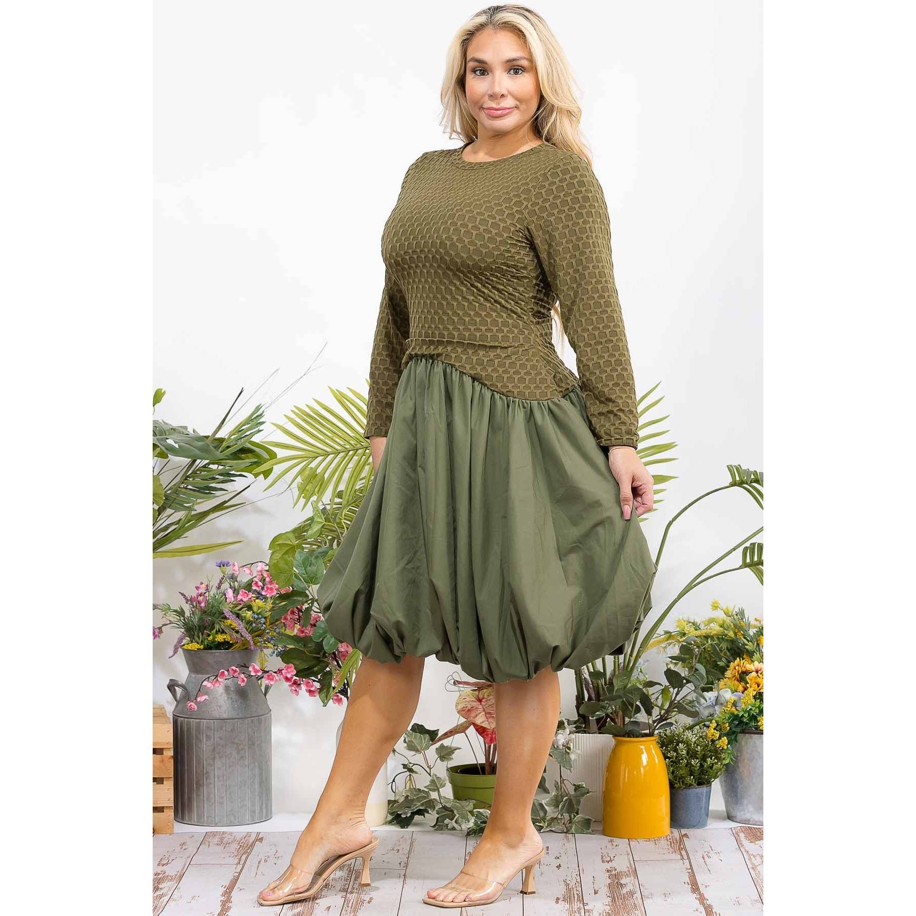 OLIVE PLUS BALLOON DRESS for wholesale on Faire4