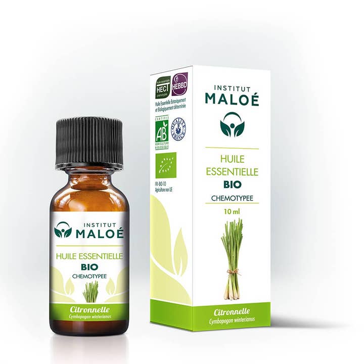 Institut Maloé – Óleo essencial por atacado – Óleo essencial orgânico de capim-limão Java - 10 mL