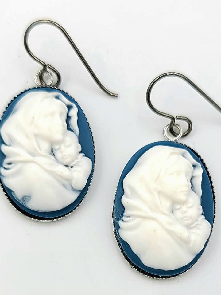 Cameo Earrings for wholesale by MG Rosary