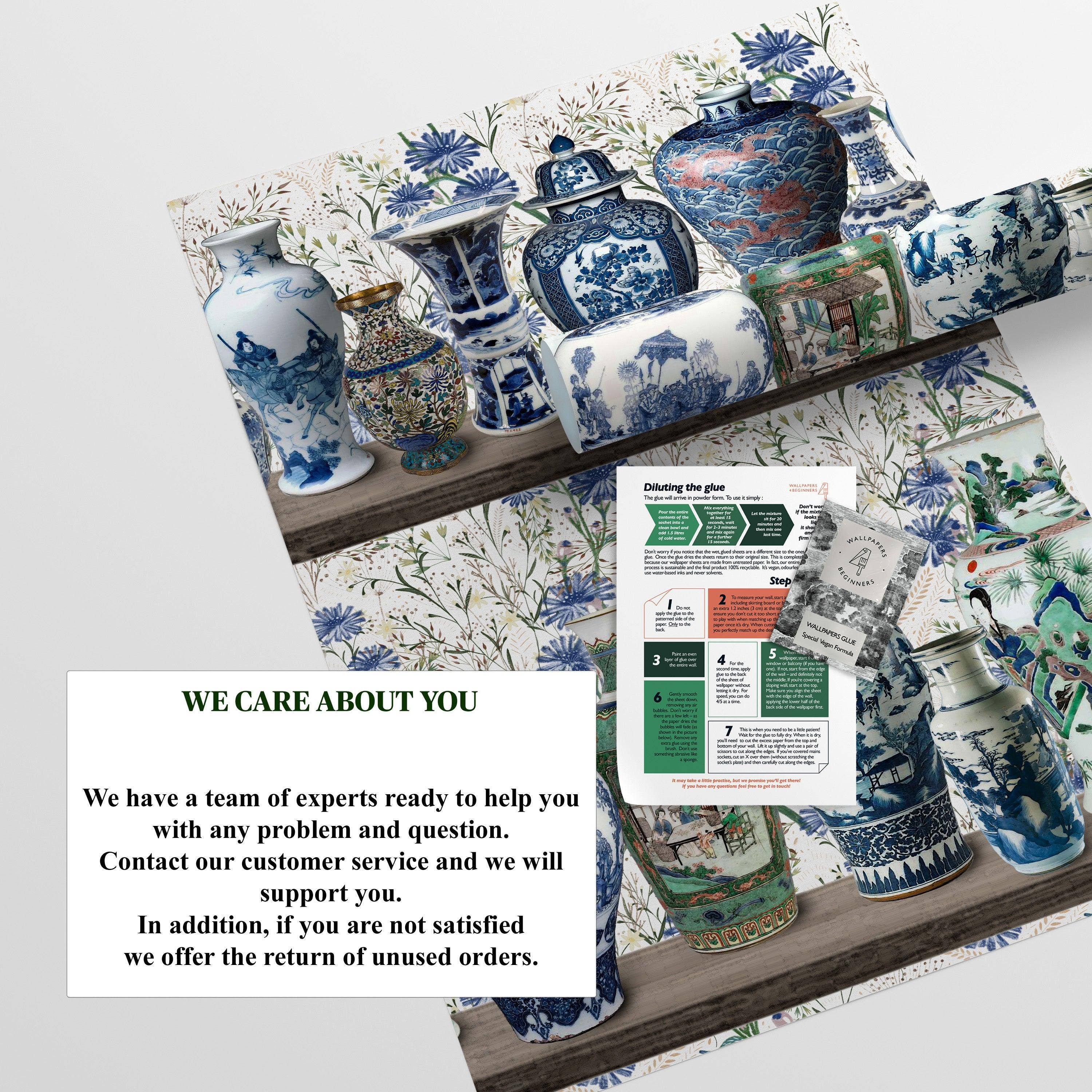 Wallpapers4Beginners - Wholesale Wallpaper - Chinoiserie Wallpaper with Ming Vases7