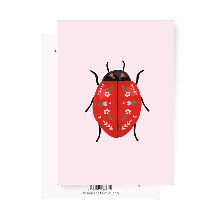 Ladybug | postcard for wholesale by MIAO Papeterie