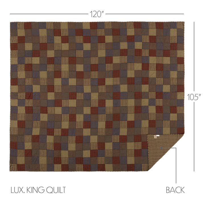 VHC Brands - Wholesale Quilt - Cedar Ridge Luxury King Quilt 120Wx105L