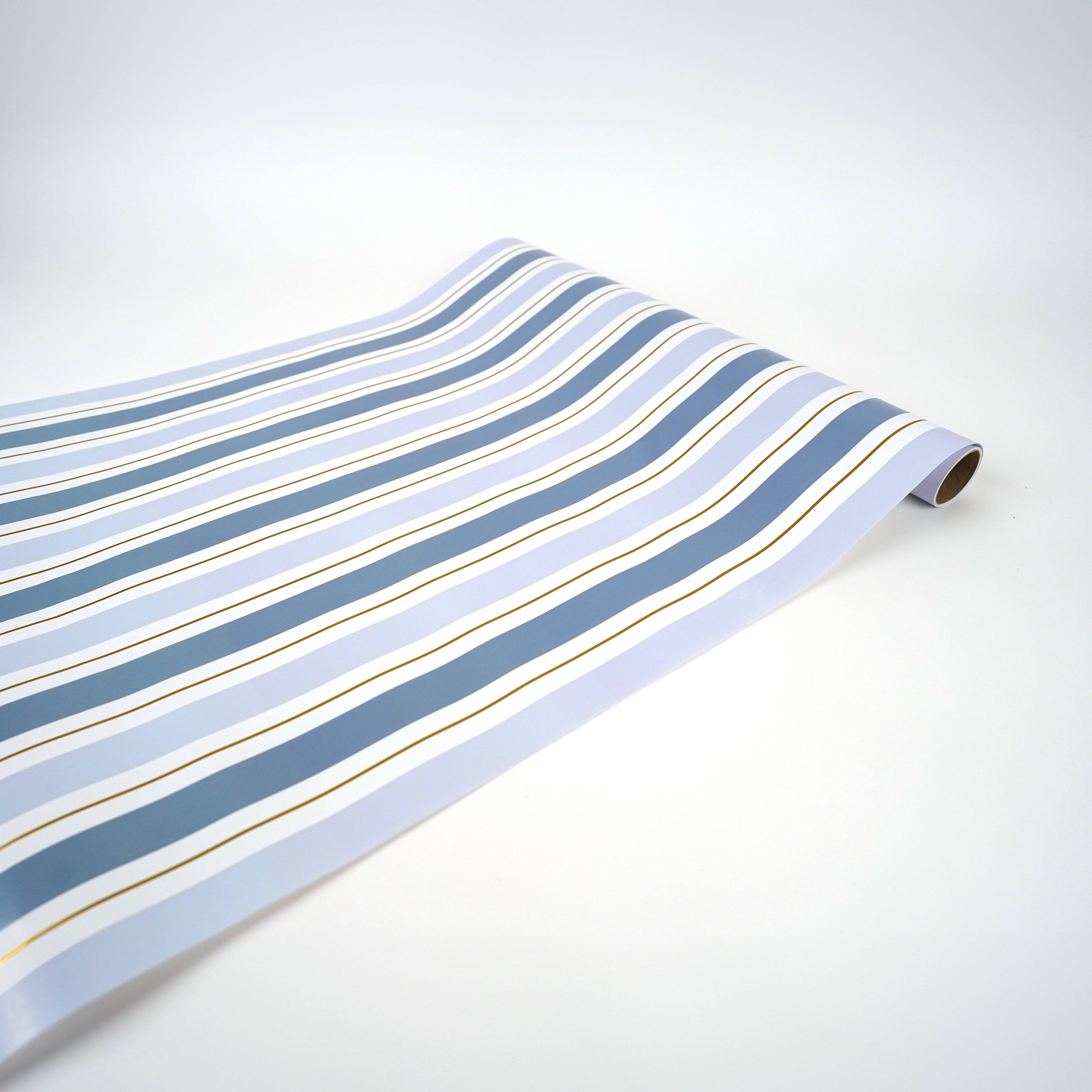 Gatherings by Curated Paperie - Venta al por mayor Manteles/corredores de mesa desechables - Camino de mesa de papel con rayas azules2