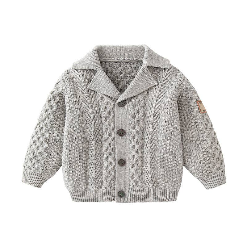 MyKids-USA® - Wholesale Cardigan - Baby - Baby Solid Color Crochet Knitted Design Single Breasted Desi0