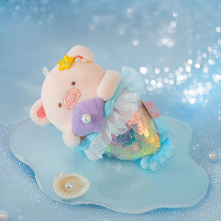 Joyify Pty Limited - Wholesale Keychain β Women's - LuLu the Piggy Ocean - Mermaid LuLu Plush Keychain4