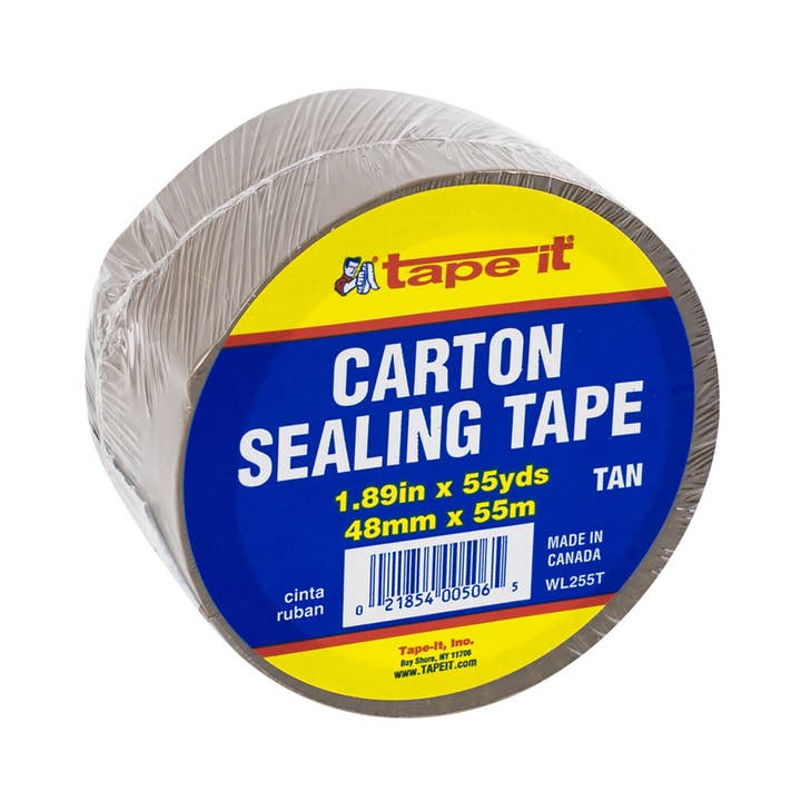 Deluxe Import Trading - Wholesale Tape - Tape It Tan 55yd Carton Sealing Tape