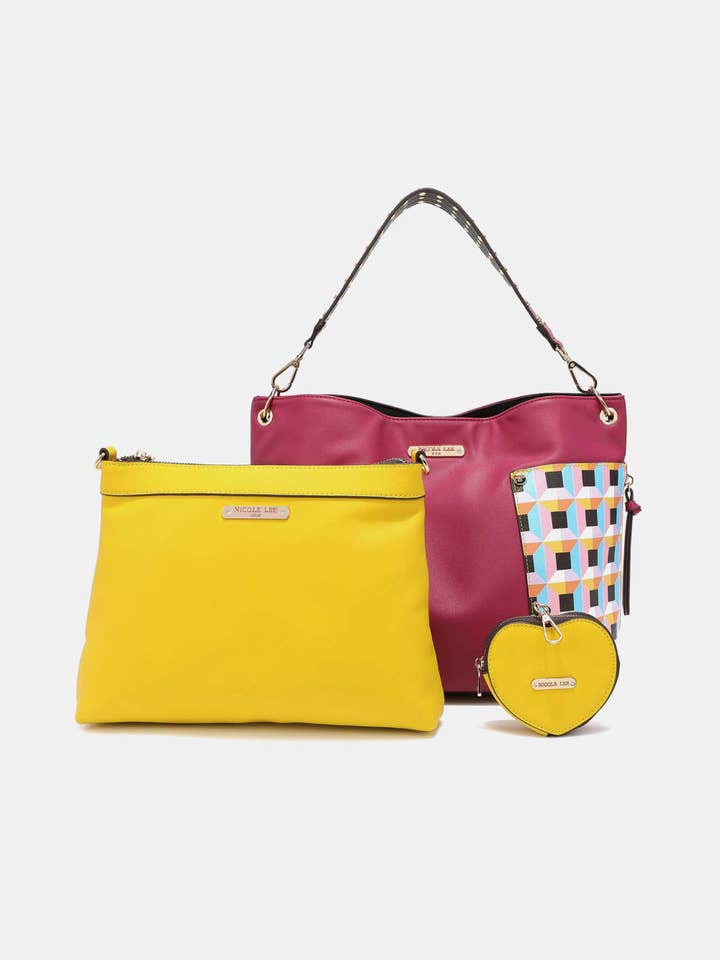 Nicole Lee USA Quihn 3-Piece Handbag Set for wholesale by ClassiQ