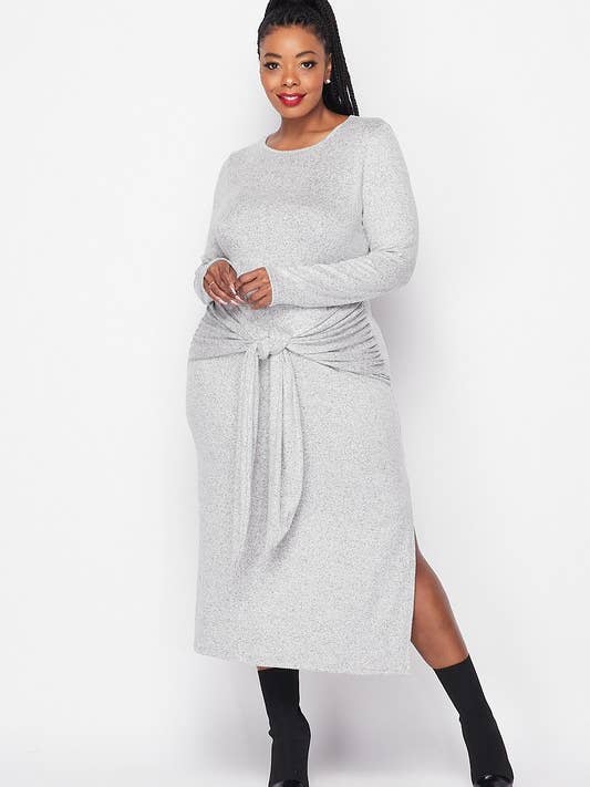 HACCI TIE FRONT TUNIC DRESS for wholesale by La'Chelle Boutique Wholesale