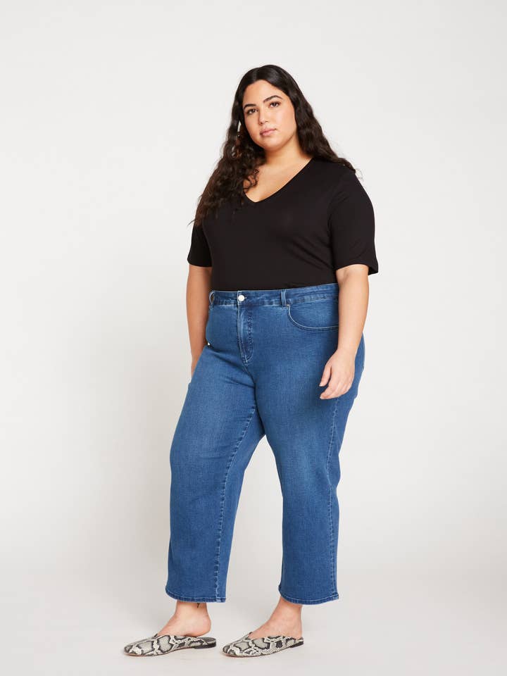 Bae Boyfriend Crop Jeans - True Blue for wholesale on Faire