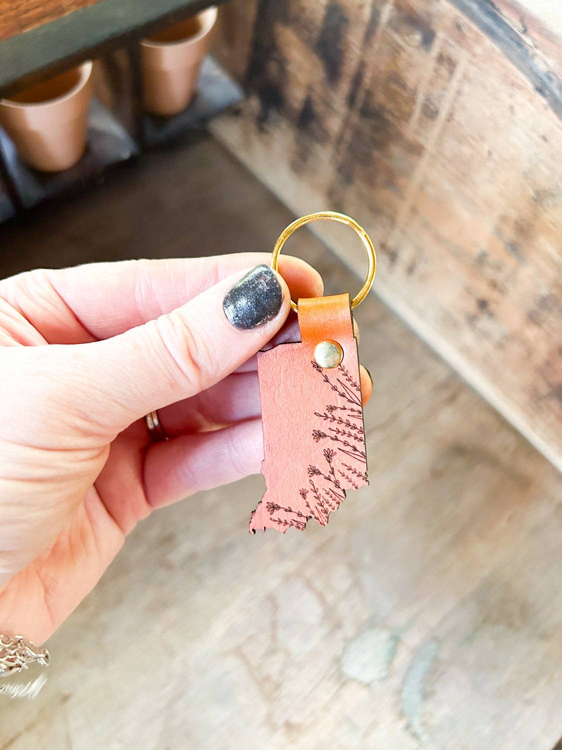 Left Grain - Wholesale Keychain - Women's - Indiana Wildflowers Keychain3