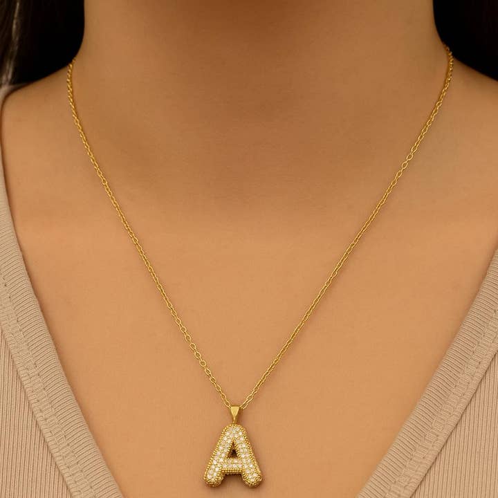 ABC Cubic Zirconia Necklace in a Bottle for wholesale by A&K Jewelry Collection