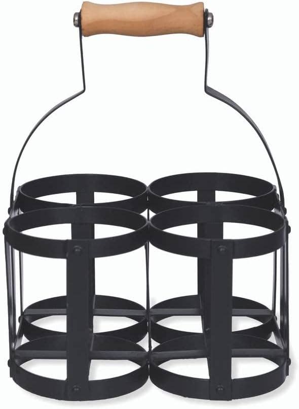 Wholesale Gifts Tomorrow – Großhandel Flaschenregal/-halter – Traditioneller Metall-Milchflaschenhalter für 4 Flaschen2