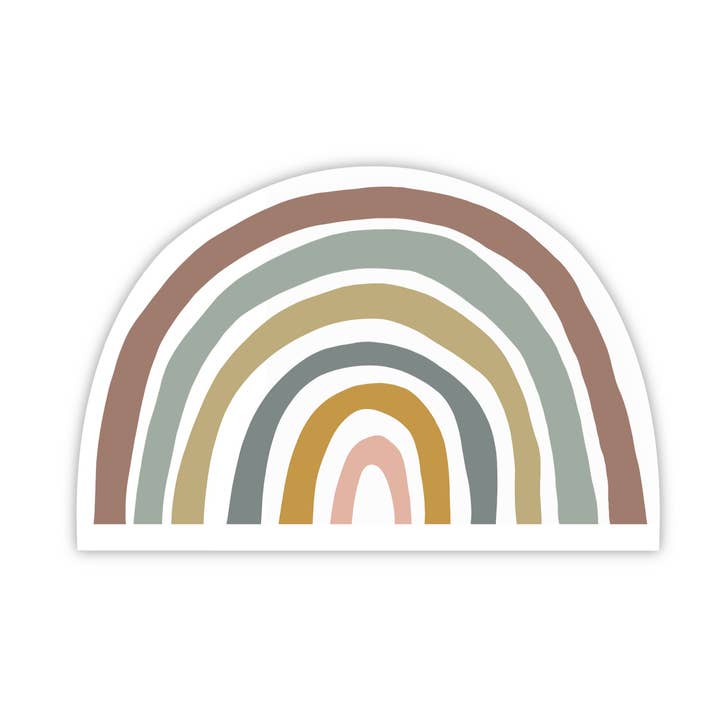 Boho Rainbow Sticker, Jordfarver Rainbow Sticker for engroshandel hos Emilie Gets Crafty