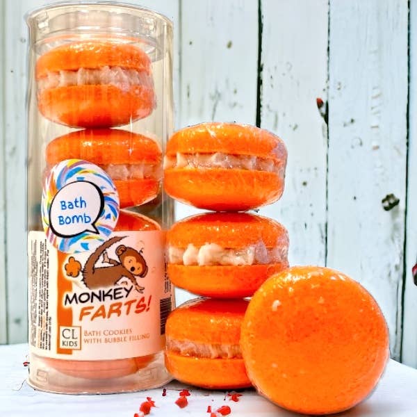 Calla Lily Cosmetics - Wholesale Bath Bomb/Fizz - Bath Cookies - Monkey Farts - Orange