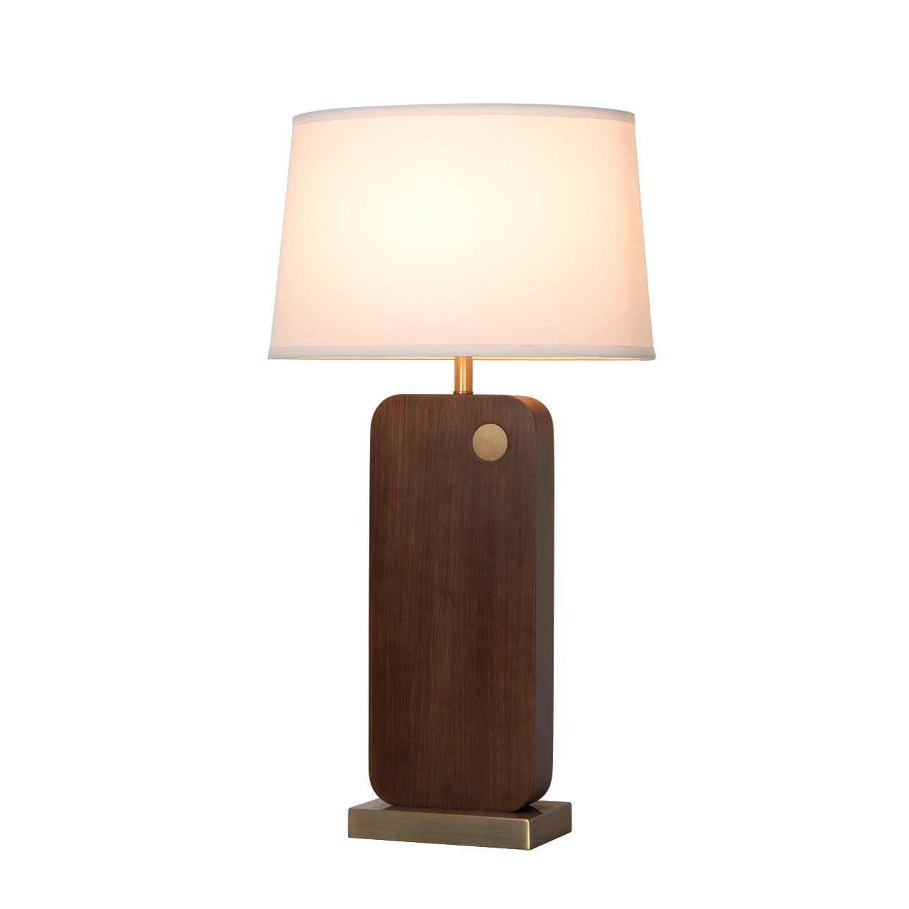 Table Lamp Walnut 30" Laurel Wood Finish for wholesale on Faire2